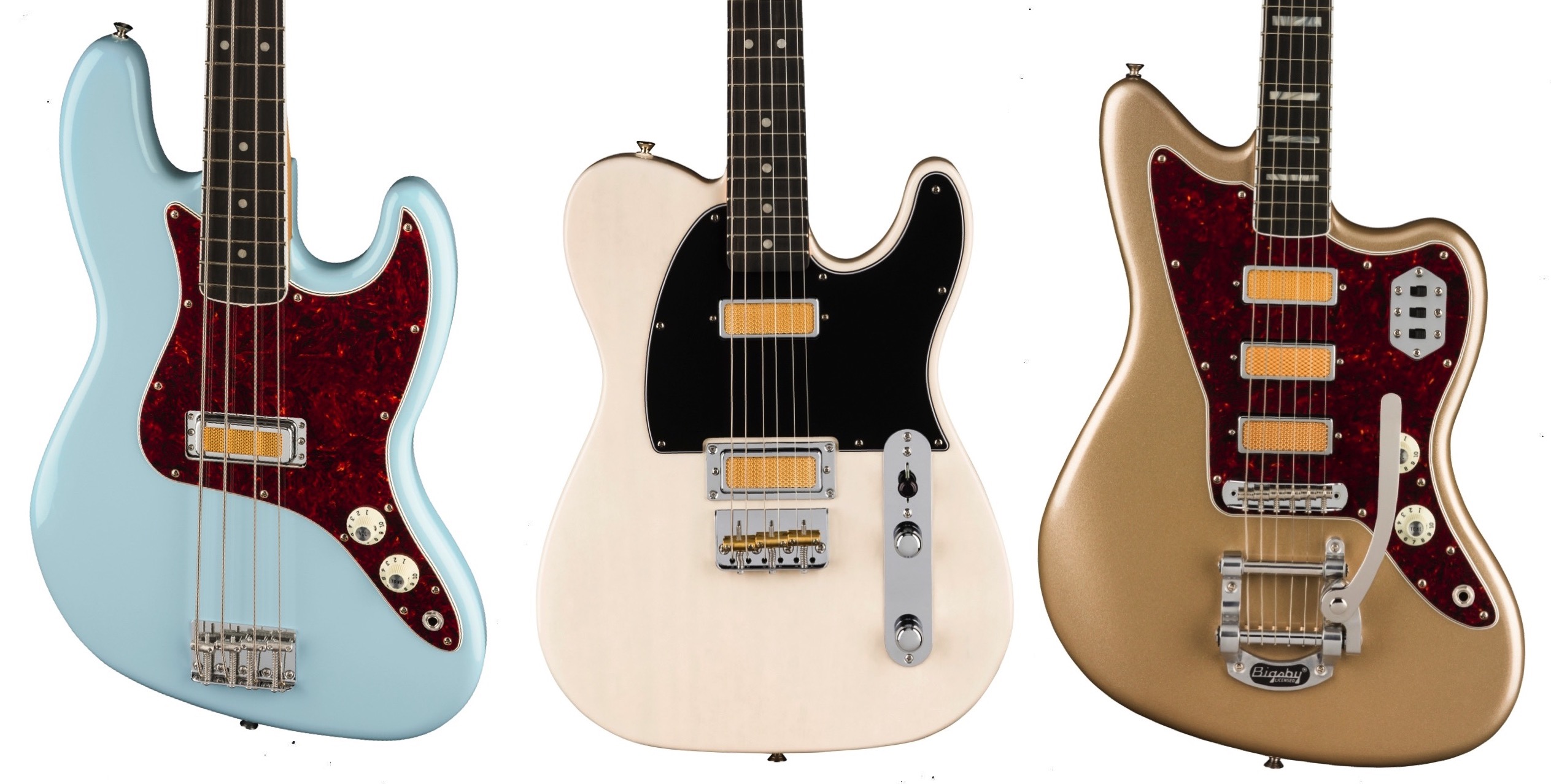 Fender Gold Foil: nuevas Telecaster, Jazzmaster y Jazz Bass con